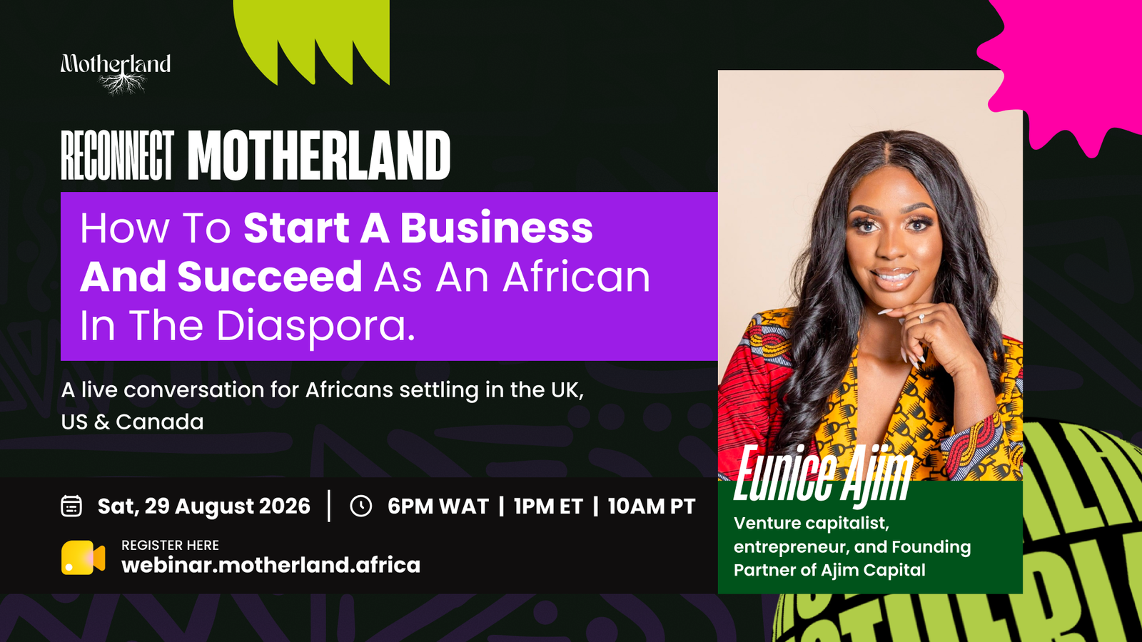 Reconnect Motherland: How to Start a Business and Succeed as an African in the Diaspora